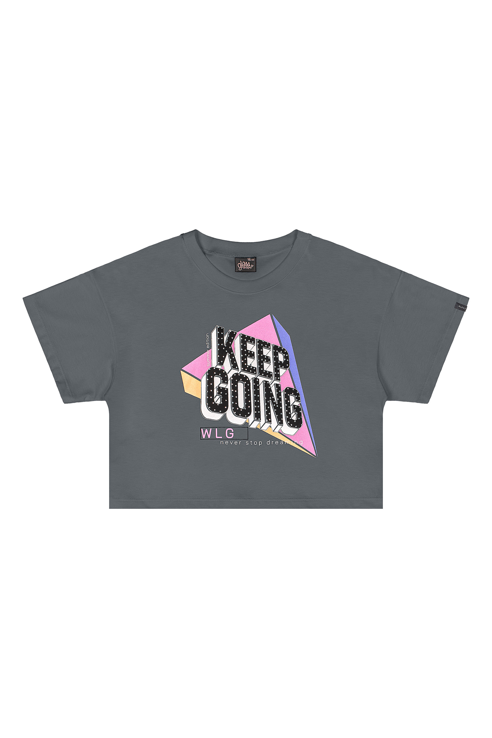 Blusa Juvenil Estampada para Menina (Cinza) Gloss - Imagem 11